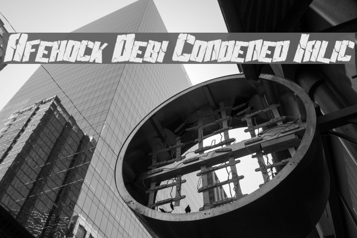 Aftershock Debris Condensed Italic Font examples