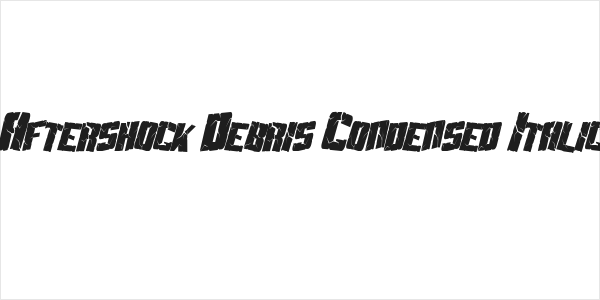 Aftershock Debris Condensed Italic Logo