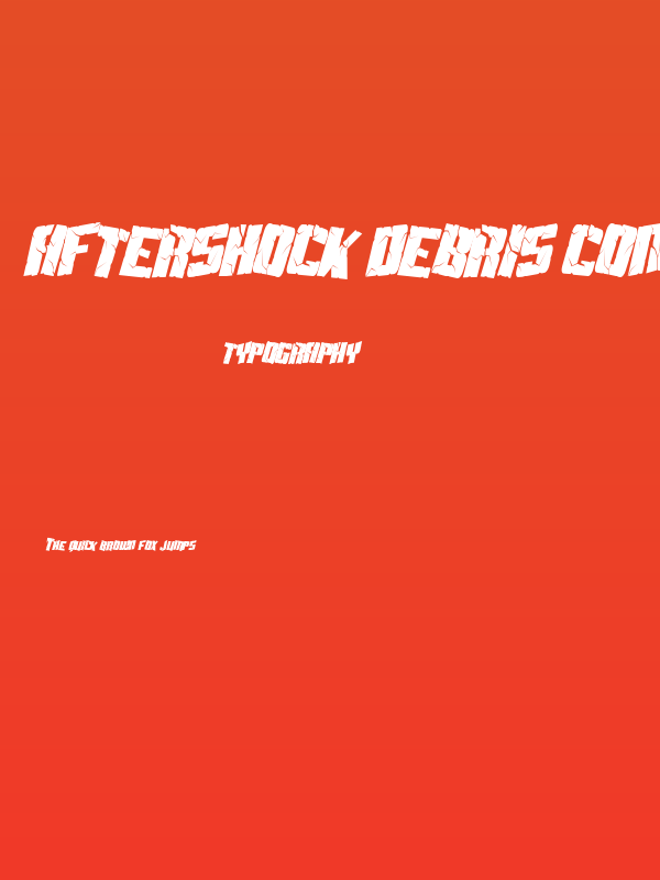 Aftershock Debris Condensed Italic Poster
