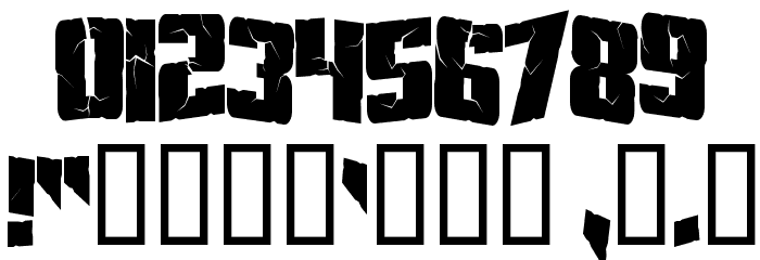 Aftershock Debris Condensed Font OTHER CHARS