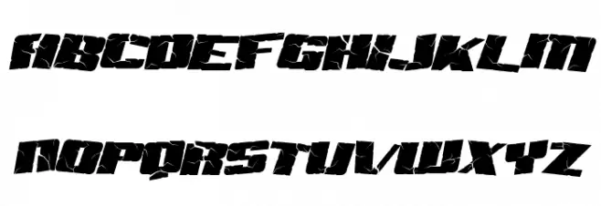 Aftershock Debris Italic Schriftart Groß