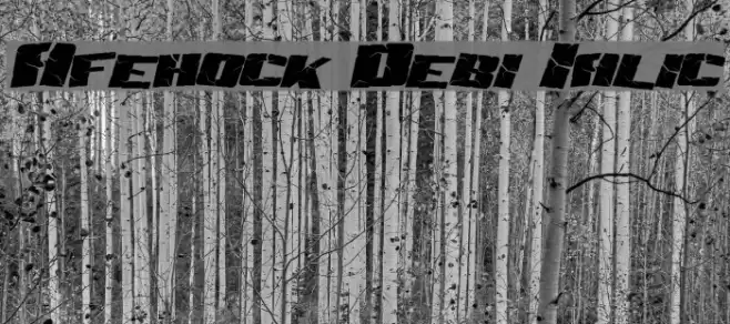 Aftershock Debris Italic Font examples