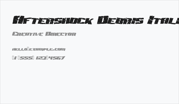 Aftershock Debris Italic Business Card