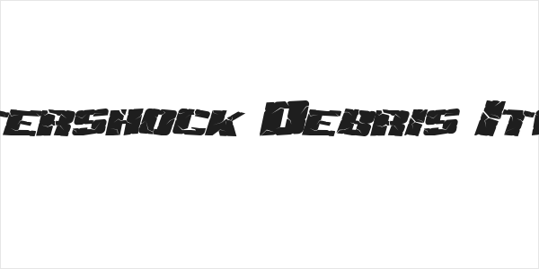 Aftershock Debris Italic Logo