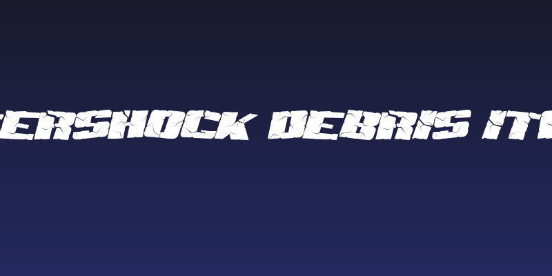 Aftershock Debris Italic Social Header