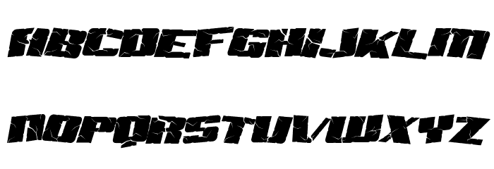 Aftershock Debris Italic Fonte MINÚSCULAS
