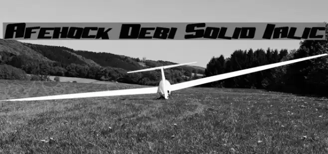 Aftershock Debris Solid Italic Font examples