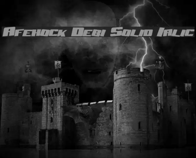 Aftershock Debris Solid Italic Font examples