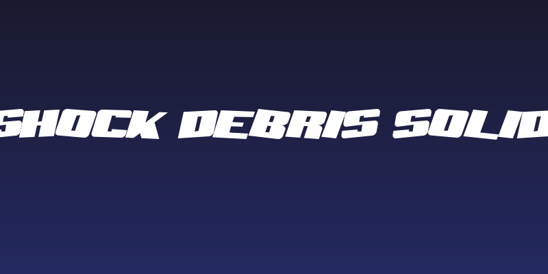 Aftershock Debris Solid Italic Social Header
