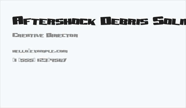 Aftershock Debris Solid Business Card