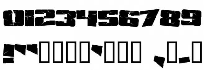 Aftershock Debris Font OTHER CHARS