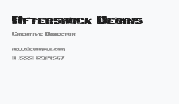 Aftershock Debris Business Card
