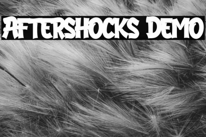 Aftershocks Demo Font examples