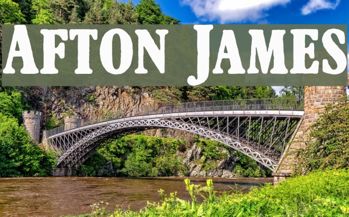 Afton James Font examples