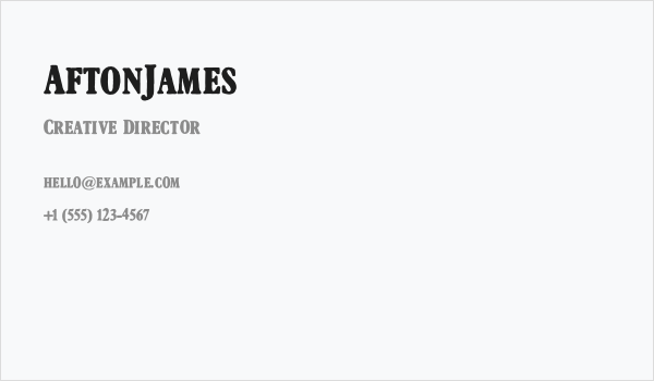 AftonJames Business Card