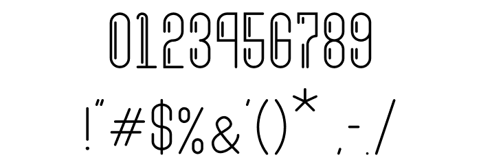 Aftur Seven Font OTHER CHARS