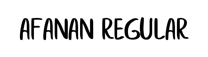 afanan Regular Шрифта