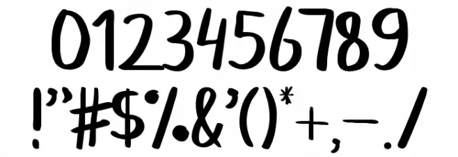 afanan Regular Font OTHER CHARS