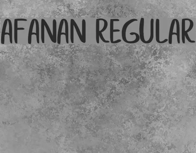 afanan Regular Font examples