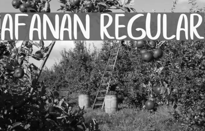 afanan Regular Font examples