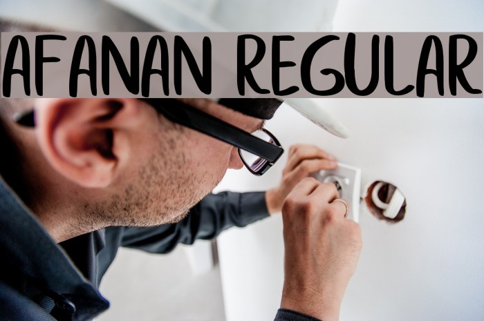 afanan Regular Font examples