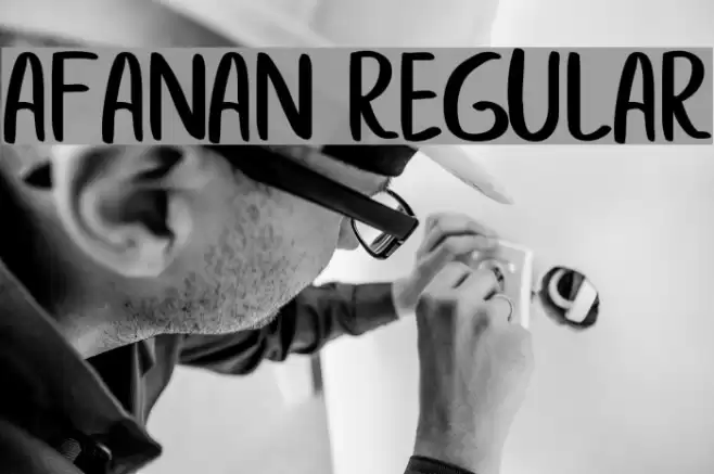 afanan Regular Font examples