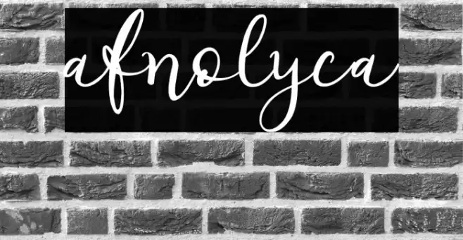 afnolyca Font examples