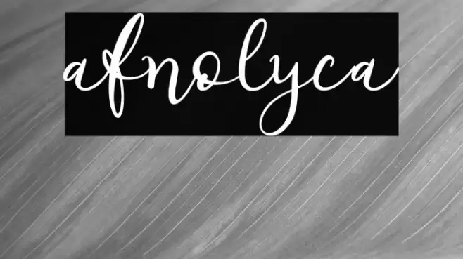 afnolyca Font examples