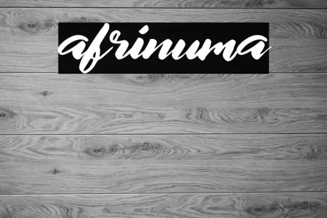 afrinuma Font examples