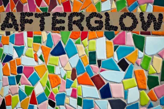 afterglow Font examples