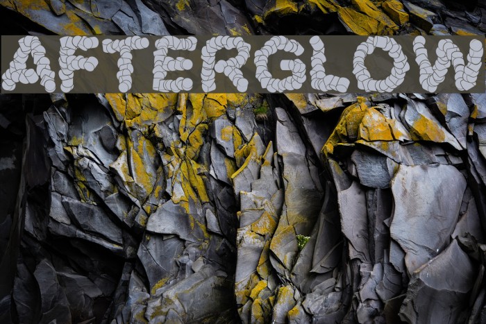 afterglow Font examples