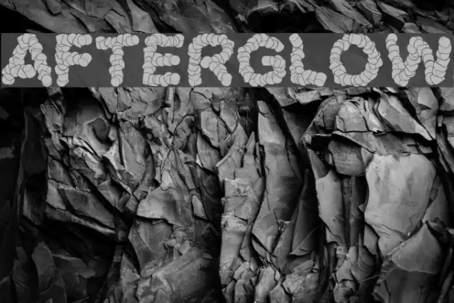 afterglow Font examples