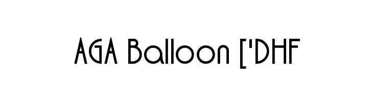 AGA Balloon ['DHF  免费字体下载