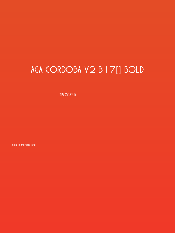 AGA Cordoba V2 B17[] Bold Poster