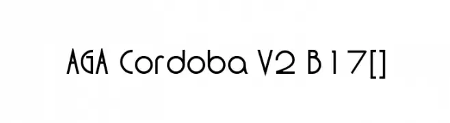 AGA Cordoba V2 B17[]  baixar fontes gratis