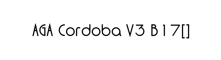 AGA Cordoba V3 B17[]  font caratteri gratis