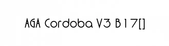 AGA Cordoba V3 B17[]  baixar fontes gratis