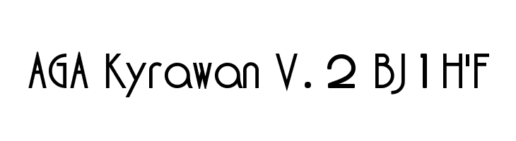 AGA Kyrawan V.2 BJ1H'F  Free Fonts Download