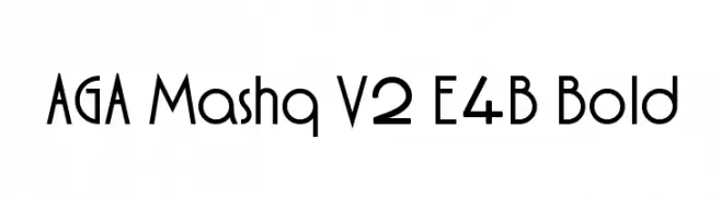 AGA Mashq V2 E4B Bold  Free Fonts Download