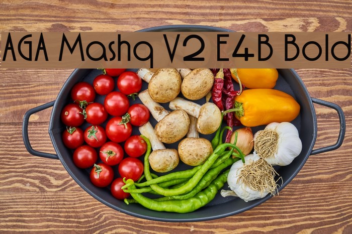 AGA Mashq V2 E4B Bold Font examples