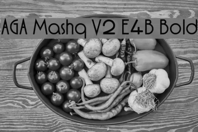 AGA Mashq V2 E4B Bold Schriftart examples