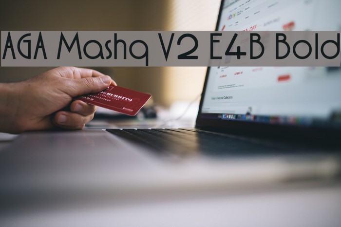 AGA Mashq V2 E4B Bold Font examples