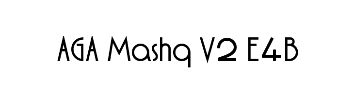 AGA Mashq V2 E4B Font