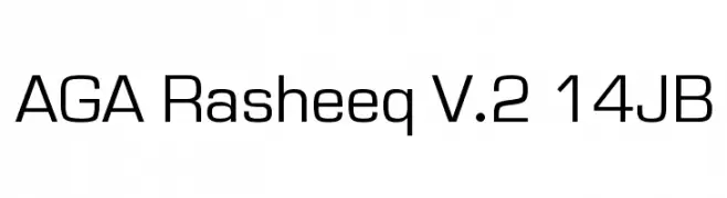AGA Rasheeq V.2 14JB  Free Fonts Download
