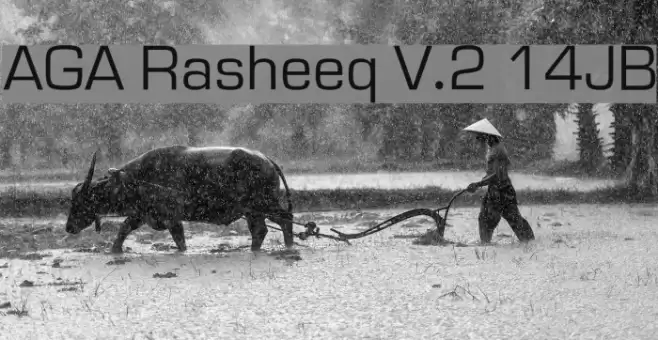 AGA Rasheeq V.2 14JB Schriftart examples