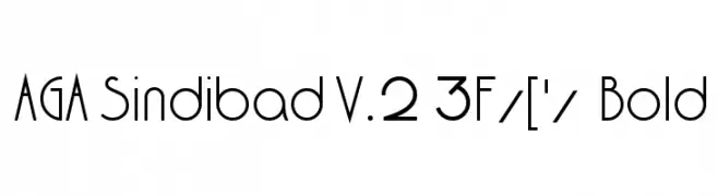 AGA Sindibad V.2 3F/['/  Bold  Free Fonts Download