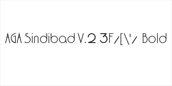 AGA Sindibad V.2 3F/['/  Bold Logo