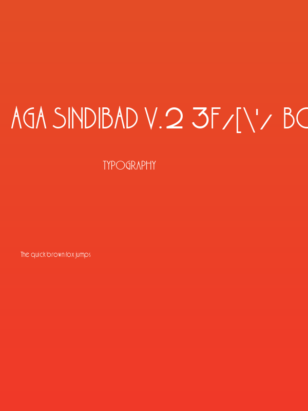 AGA Sindibad V.2 3F/['/  Bold Poster