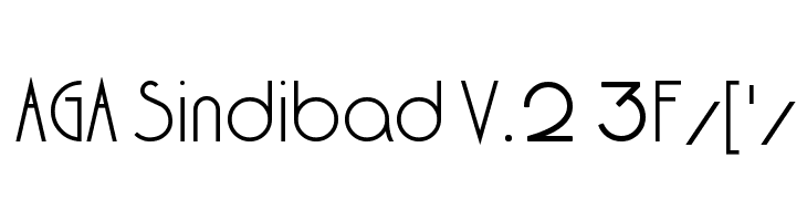 AGA Sindibad V.2 3F/['/  Descarca Fonturi Gratis