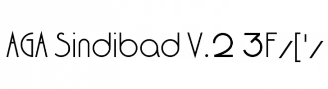 AGA Sindibad V.2 3F/['/  Free Fonts Download